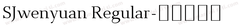 SJwenyuan Regular字体转换